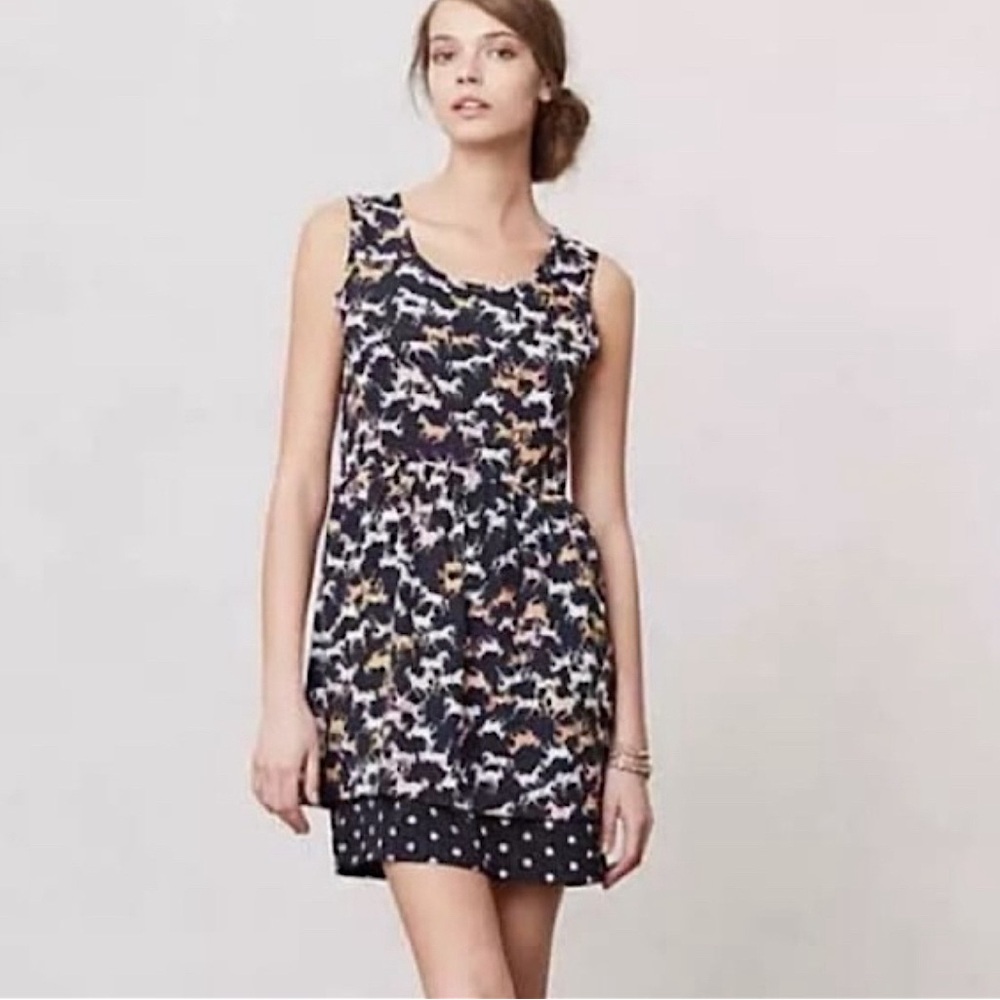 Anthropologie Horse Print Dress by brand Porridge, size Medium